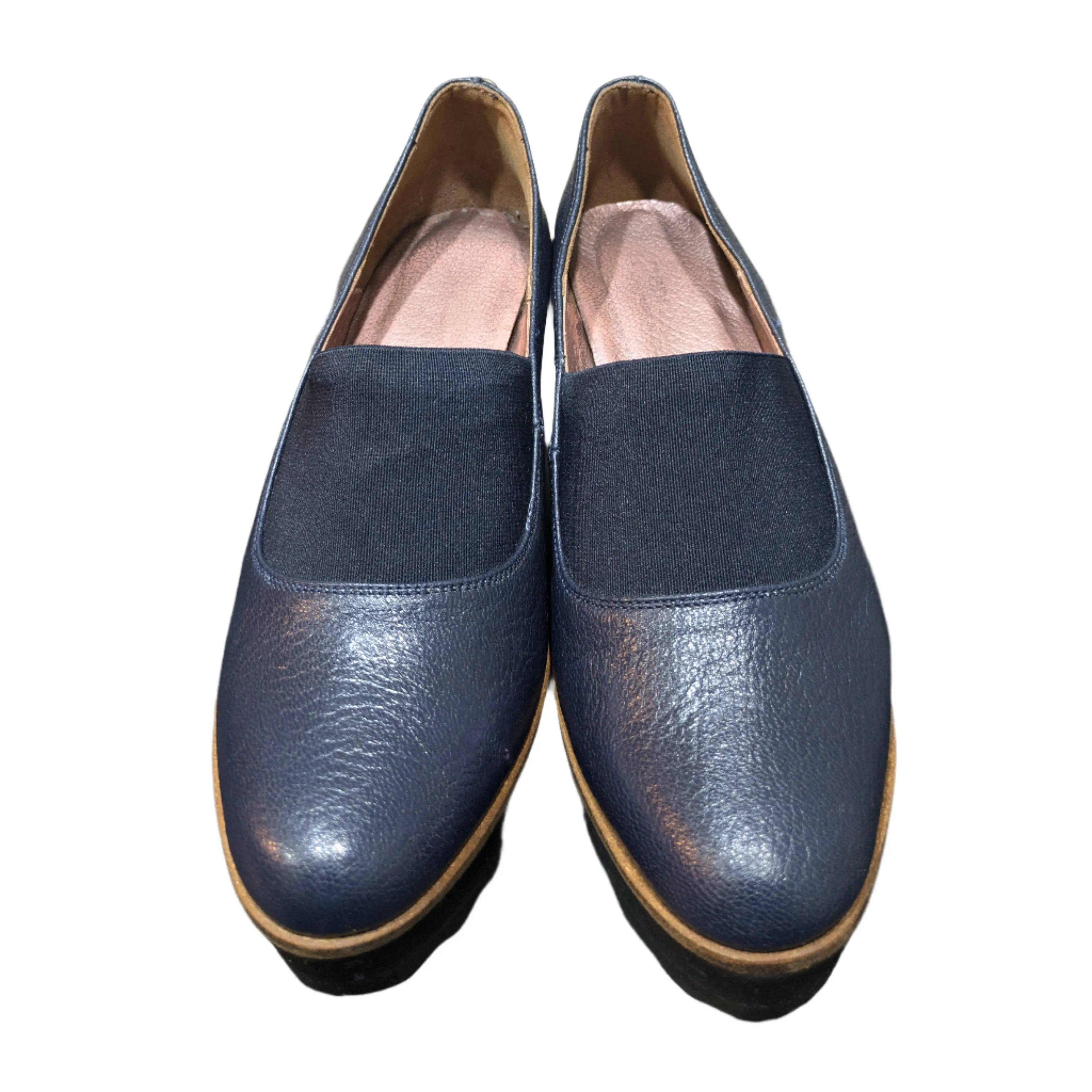 Pedro Anton Navy Wedge Pumps Size UK 4 / EU 37 / US 6.5