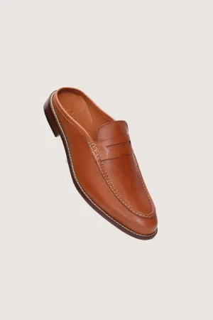 Penny Backless Leather Loafers
