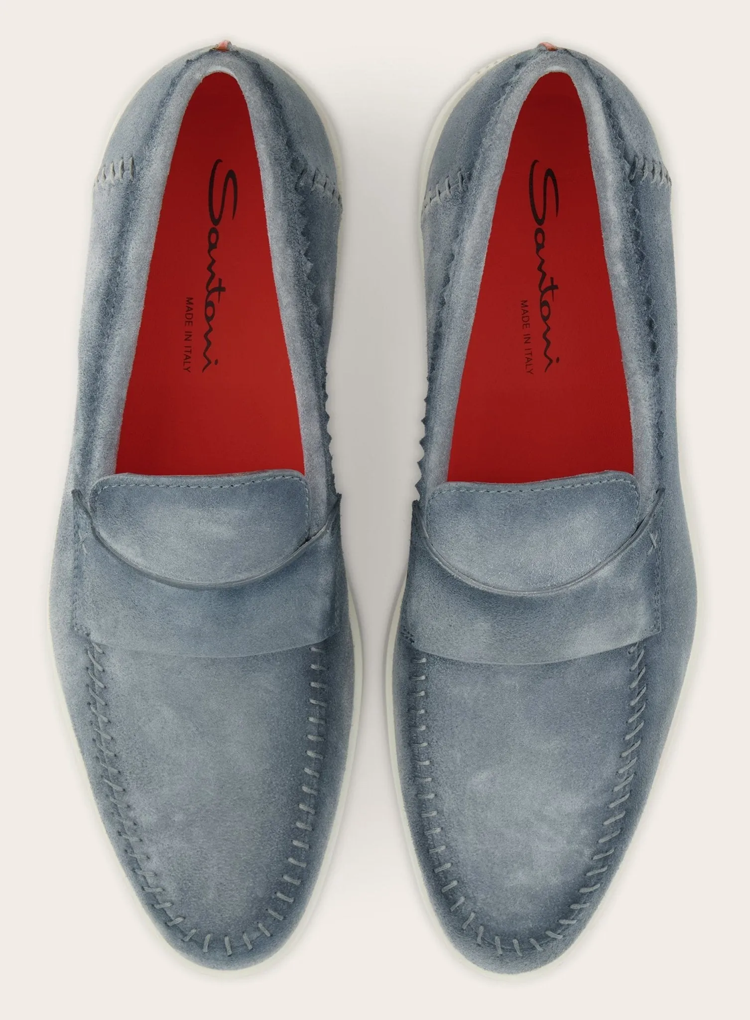Penny loafers van suède