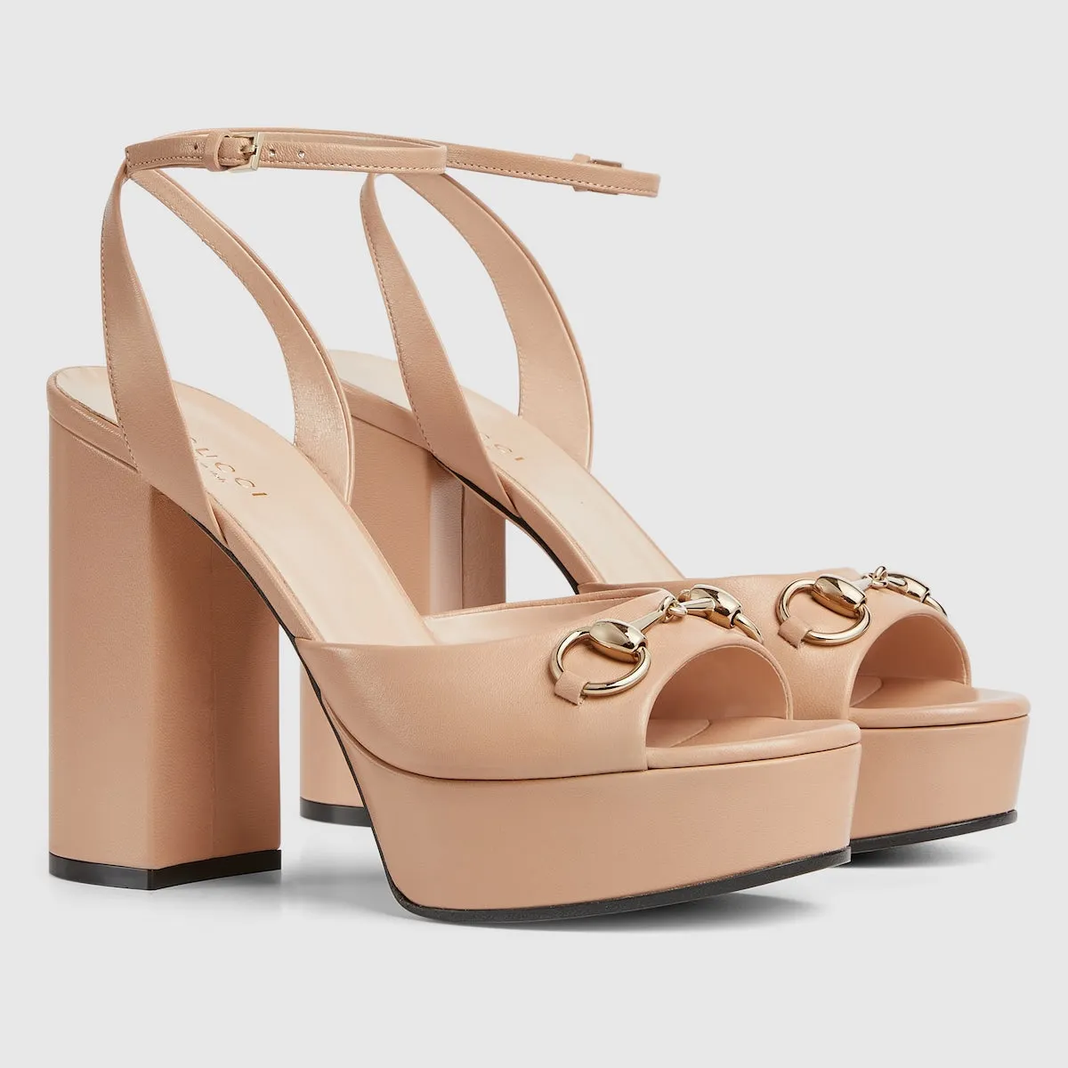 Platform leather sandal
