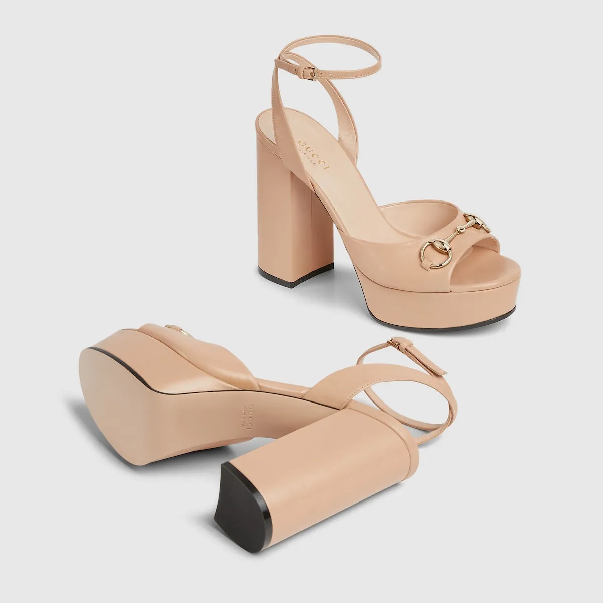 Platform leather sandal