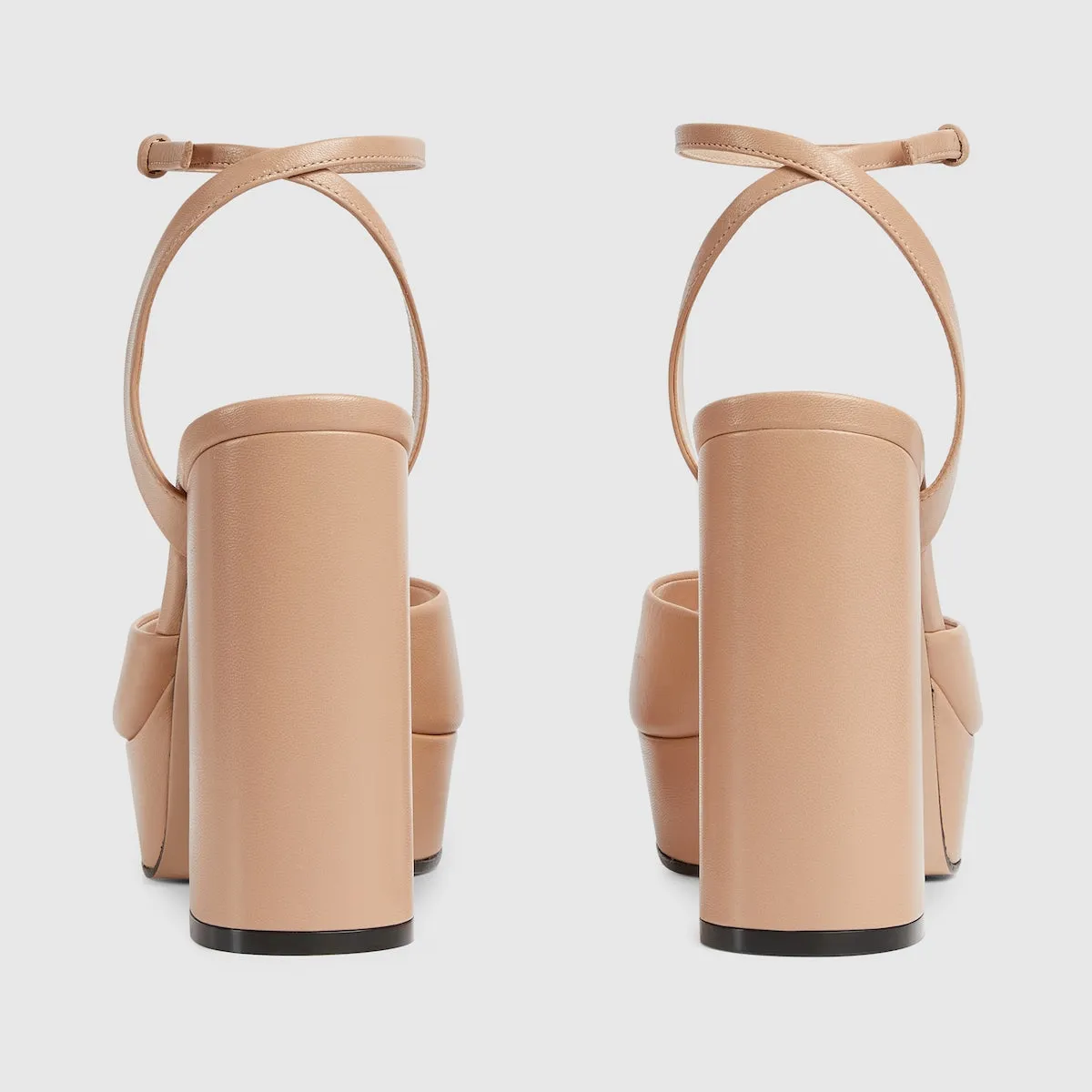 Platform leather sandal