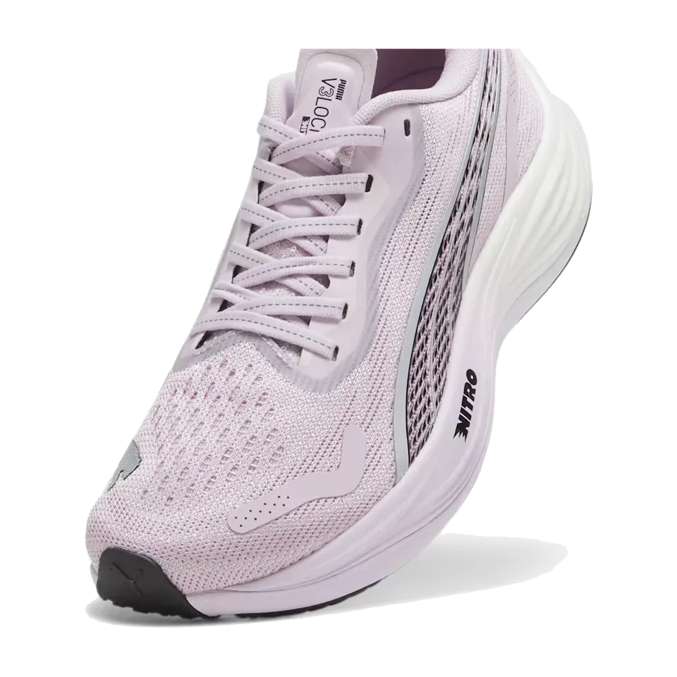 PUMA Women's Velocity NITRO 3 Radiant Run Grape Mist/PUMA Black
