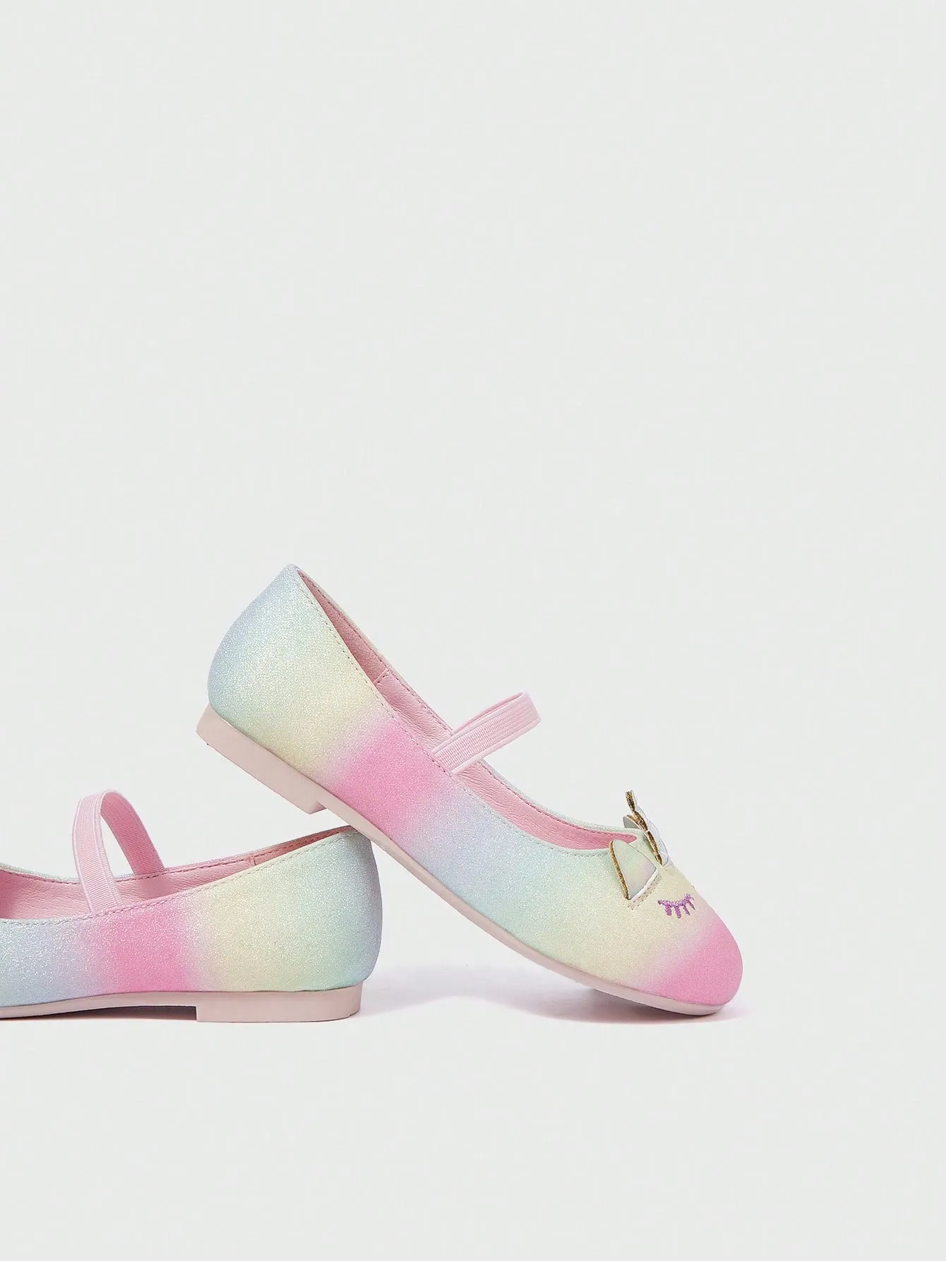 Rainbow Style Cartoon Unicorn Flat Shoes
