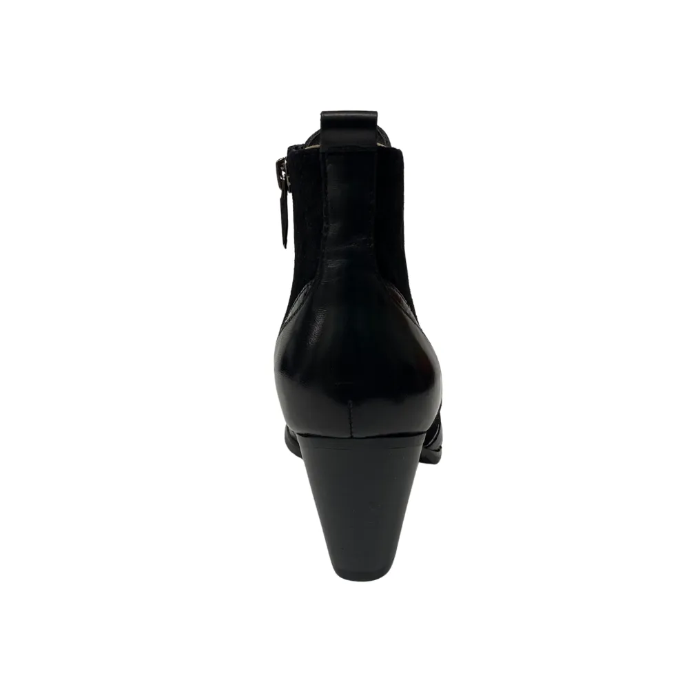 Regarde Le Ciel Sonia 140 Black Glove Leather Bootie (Women's)