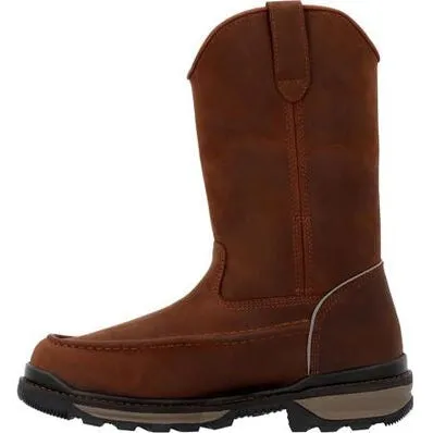 Rocky Men's Rams Horn 11" Soft Toe WP Work Boot -Crazy Horse- RKK0441