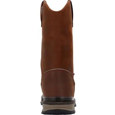 Rocky Men's Rams Horn 11" Soft Toe WP Work Boot -Crazy Horse- RKK0441