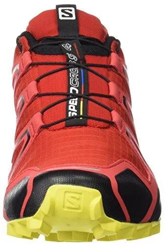 Salomon Men's Speedcross 4 Trail Running Shoes Radiant Red/Black / Corona Yellow 10