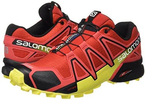 Salomon Men's Speedcross 4 Trail Running Shoes Radiant Red/Black / Corona Yellow 10
