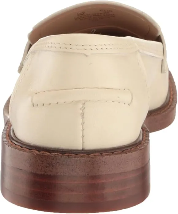 Sam Edelman Colin Modern Ivory Leather Slip On Rounded Toe Classic Loafers