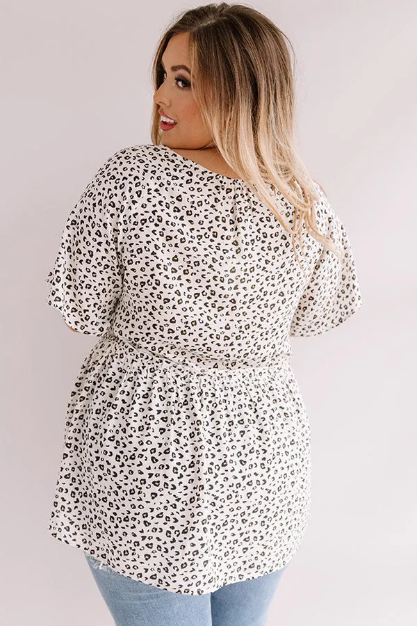 Secret Spot Leopard Babydoll Top Curves