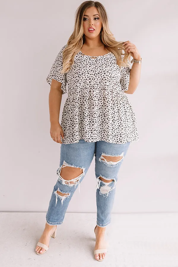 Secret Spot Leopard Babydoll Top Curves