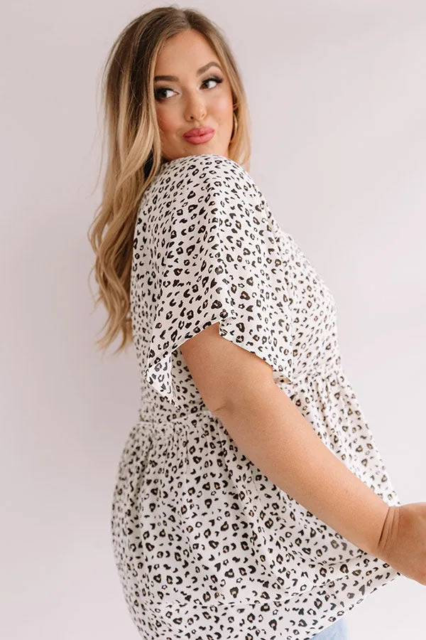 Secret Spot Leopard Babydoll Top Curves
