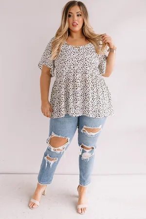 Secret Spot Leopard Babydoll Top Curves