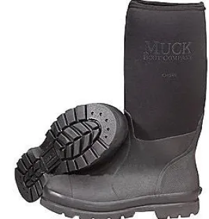 Servus By Honeywell Size 12 Muck Chore Black 16" Insulated Rubber Workboots With Steel Toe