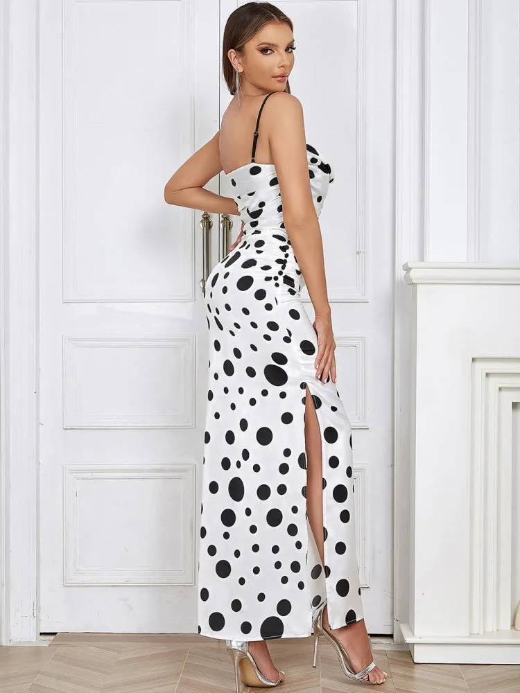 Sexy Polka Dot Maxi Dress