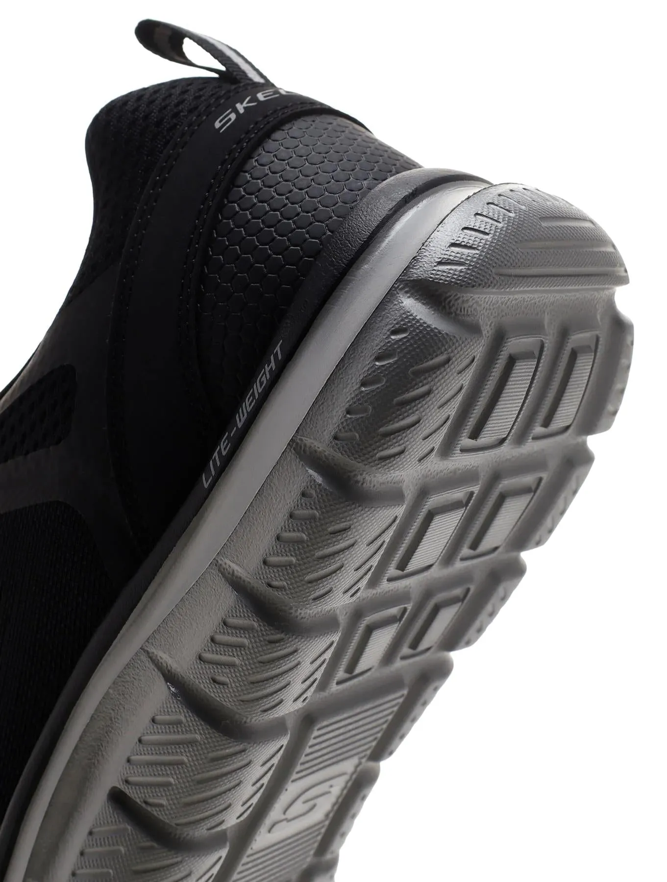 Skechers Track Broader Black Charcoal Mens Trainers Shoes
