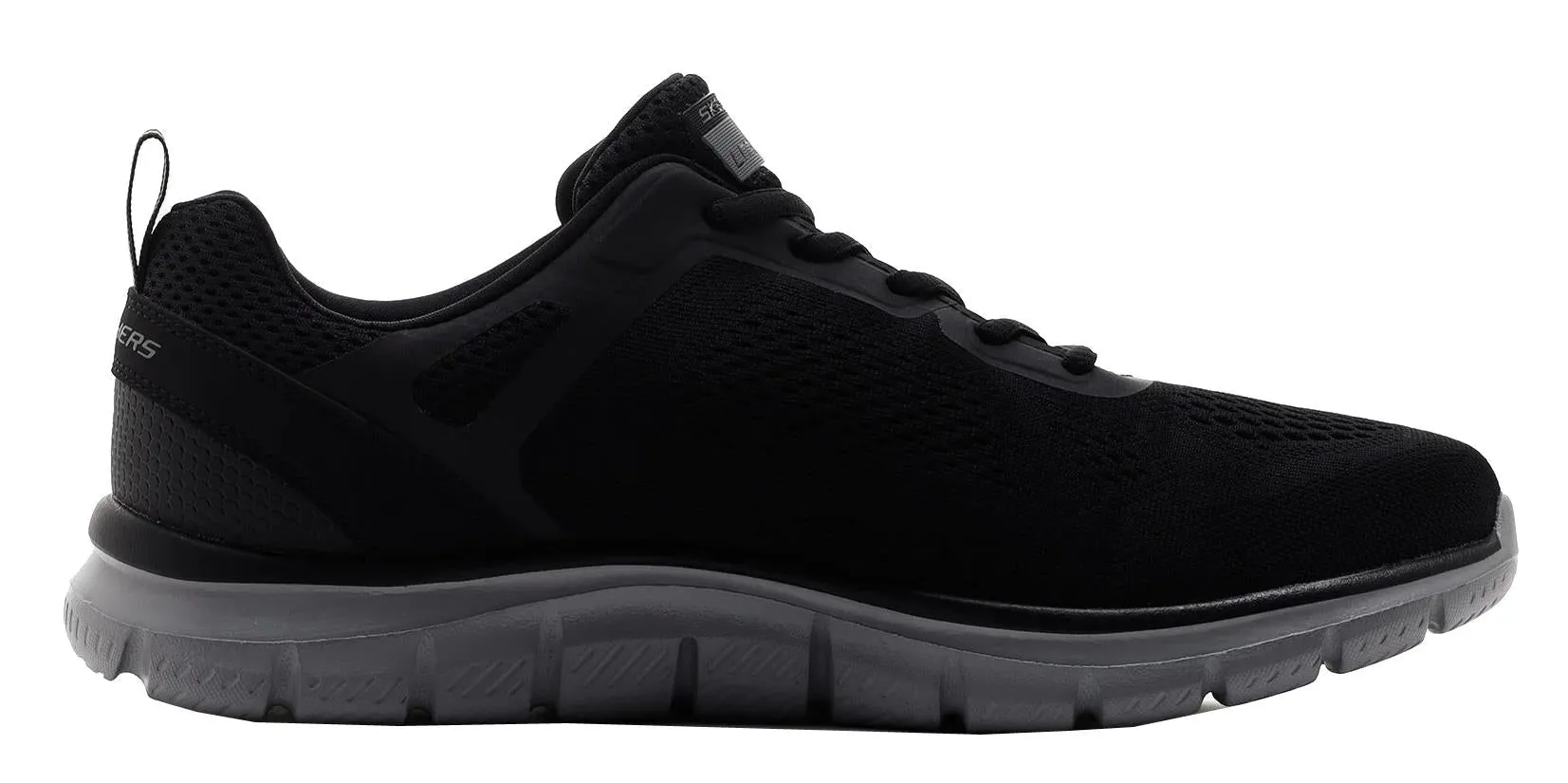 Skechers Track Broader Black Charcoal Mens Trainers Shoes