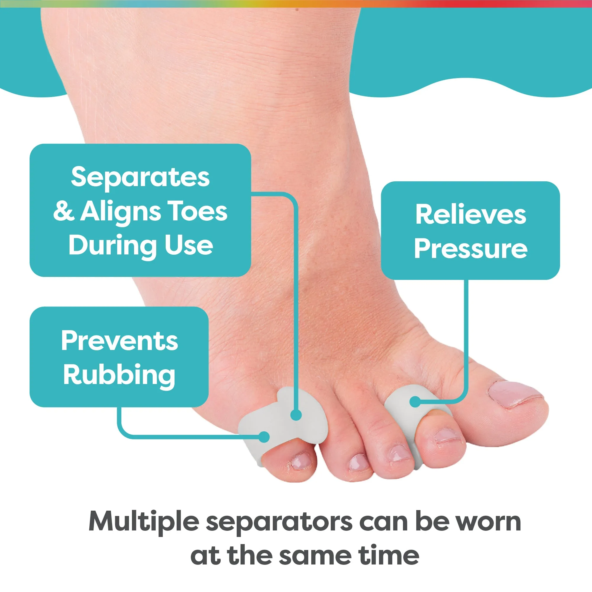 Small Single Loop Toe Spacer for Bunionettes