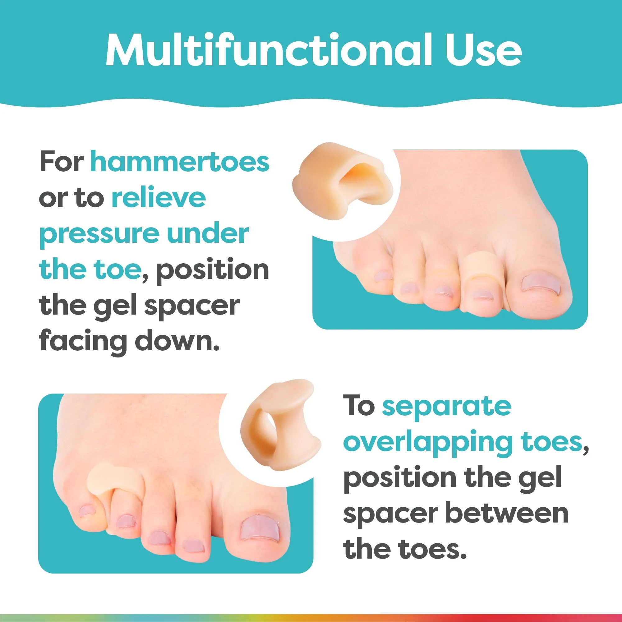 Small Single Loop Toe Spacer for Bunionettes
