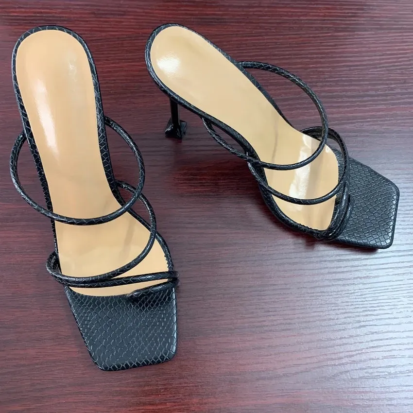 Snake Print High Heels