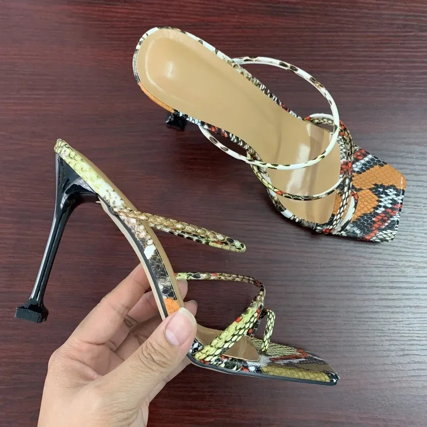 Snake Print High Heels