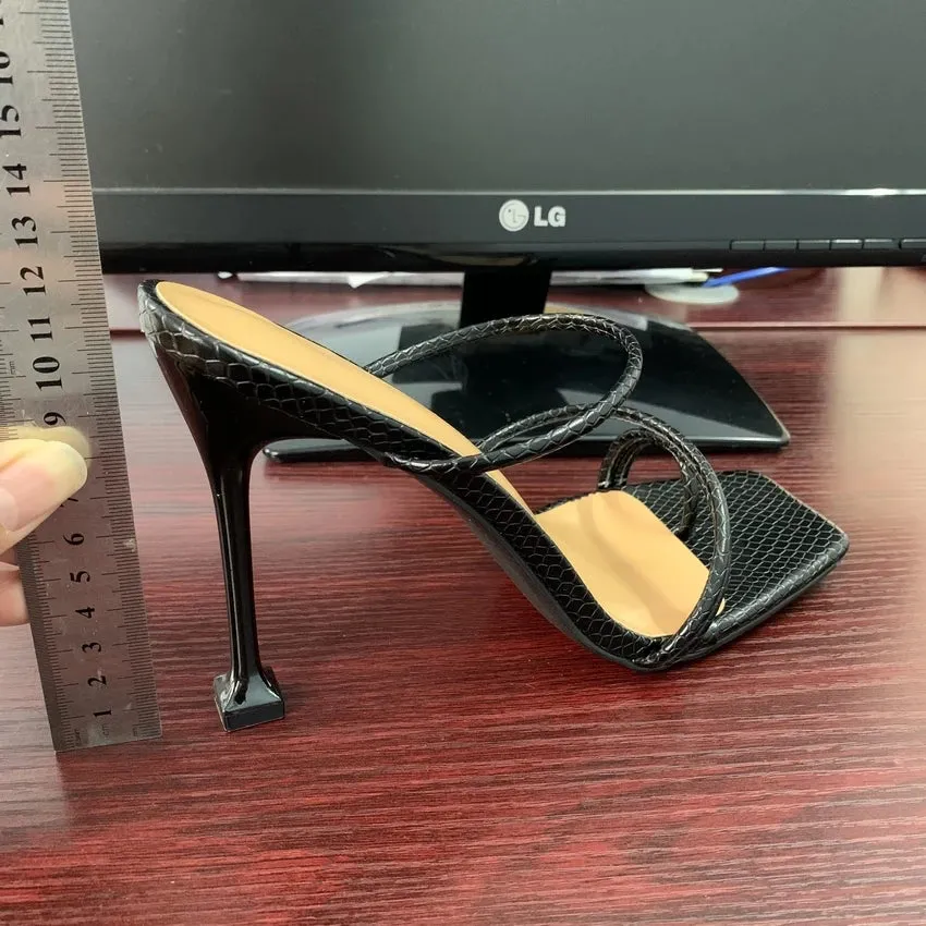 Snake Print High Heels