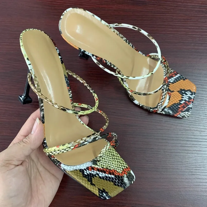 Snake Print High Heels