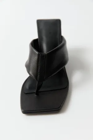 Soft Thong Wedge - Black