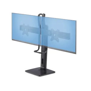 Startech.Com Crossbar Dual Monitor Desk Stand, Double 27Inch Screens/Vesa Stand - For 2 Monitors - Black
