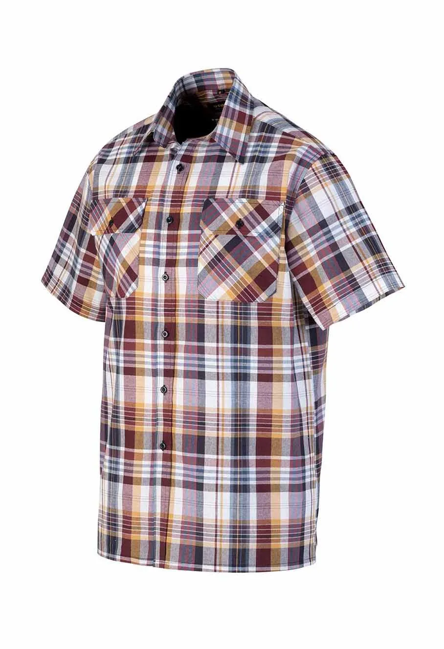 Storvik&#x20;Farsund&#x20;Work&#x20;Shirt&#x20;Cotton&#x20;-&#x20;Red&#x20;Plaid