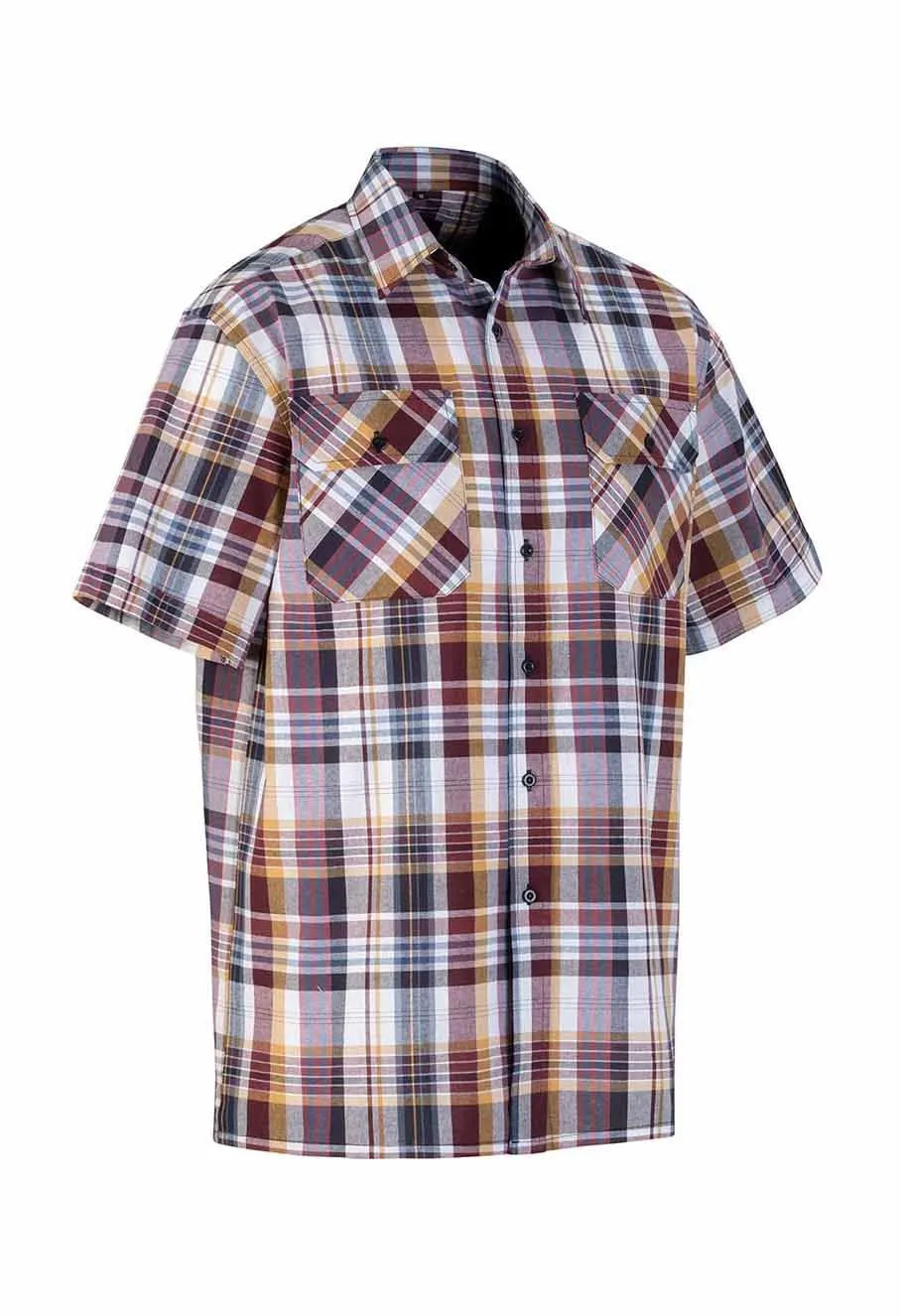 Storvik&#x20;Farsund&#x20;Work&#x20;Shirt&#x20;Cotton&#x20;-&#x20;Red&#x20;Plaid
