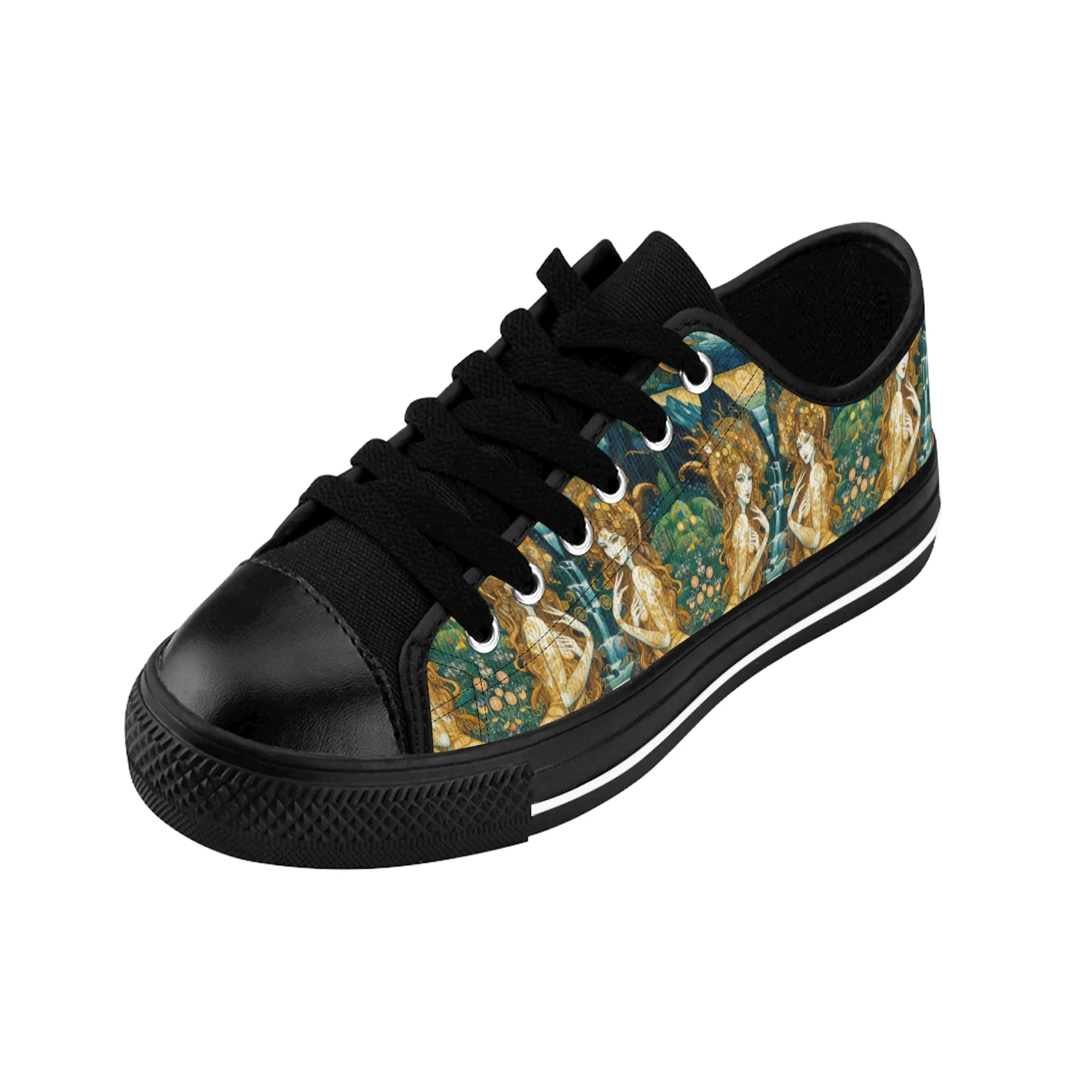 Stylish Men's Sneakers with Water Nymphs Design by Gregg Acini Adoree Designs