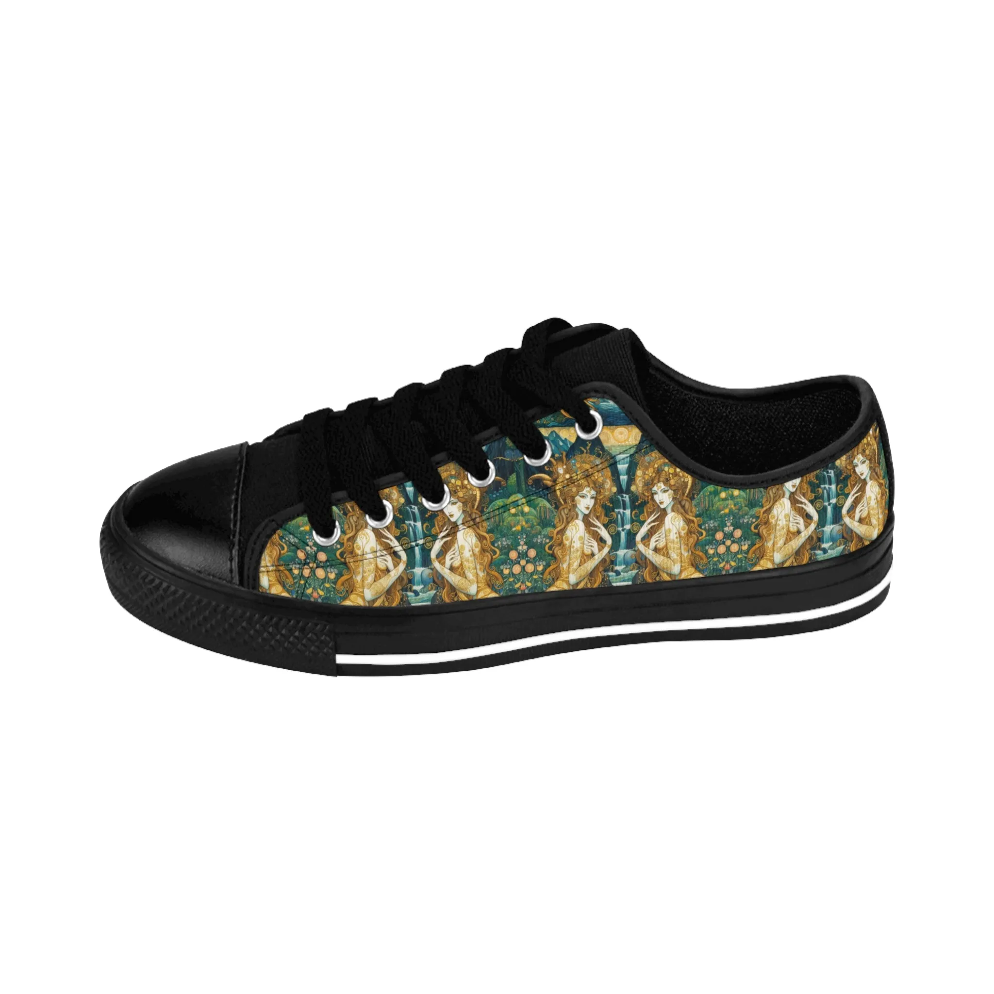 Stylish Men's Sneakers with Water Nymphs Design by Gregg Acini Adoree Designs
