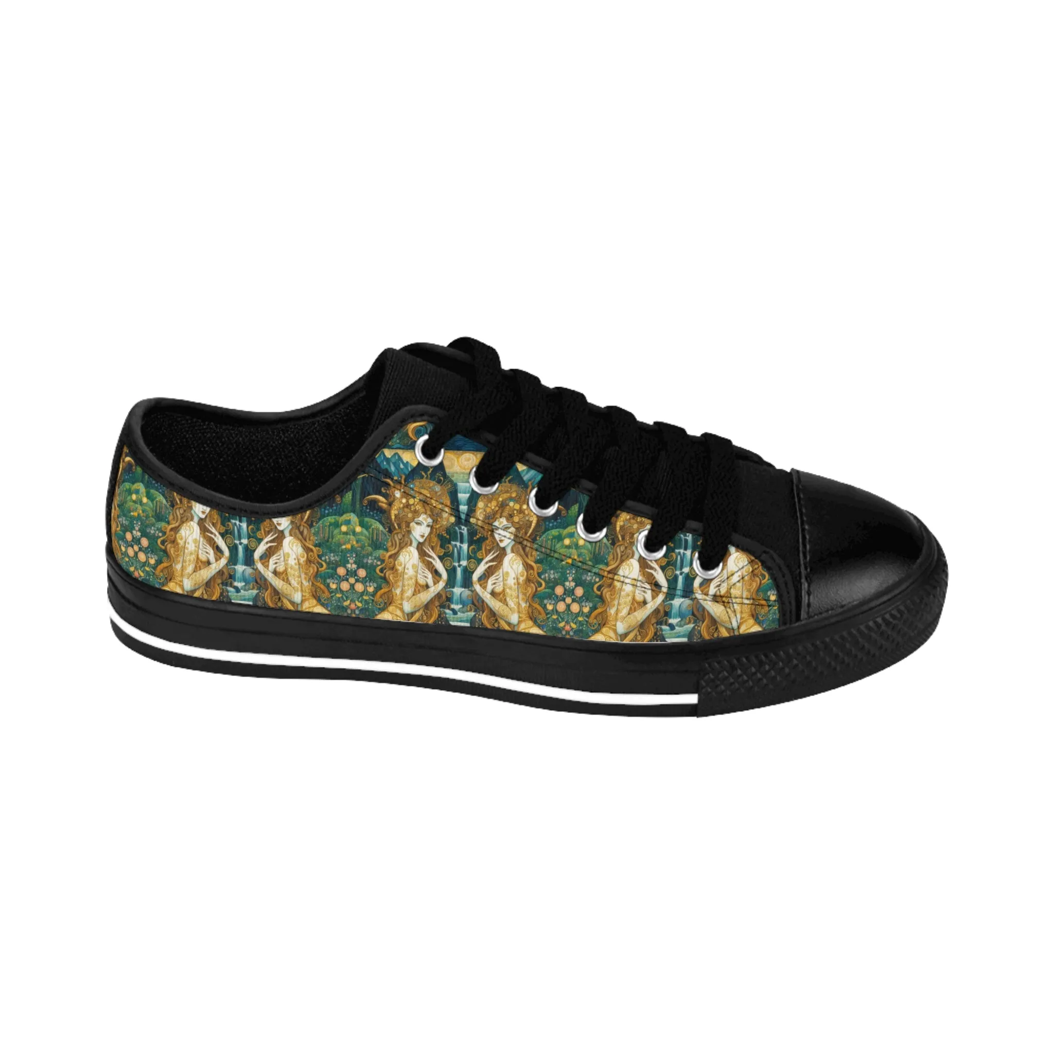 Stylish Men's Sneakers with Water Nymphs Design by Gregg Acini Adoree Designs
