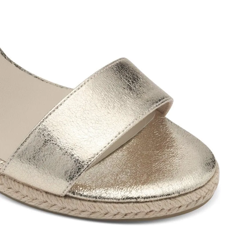 Tamaris Womens Gold High-Heel Sandal 1-28300-42