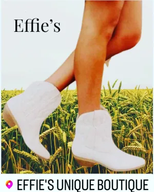 The Sidewinder Shortie White Boots