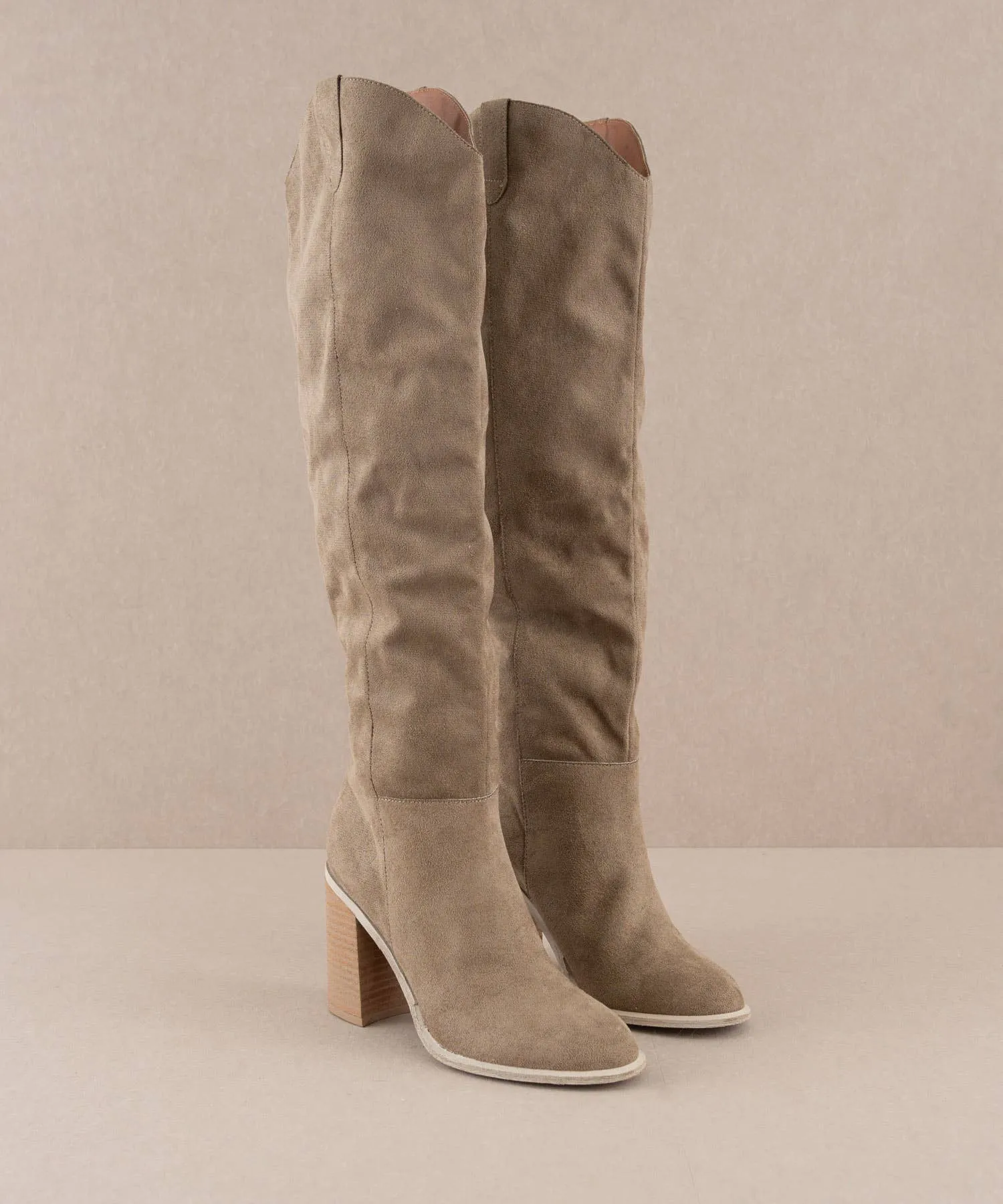 The Stephanie Taupe | Knee-High Boots