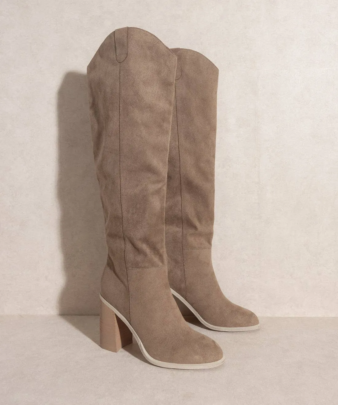 The Stephanie Taupe | Knee-High Boots