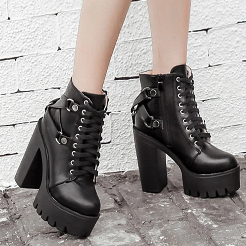 Thick Heel Nightclub Stage DJ Boots