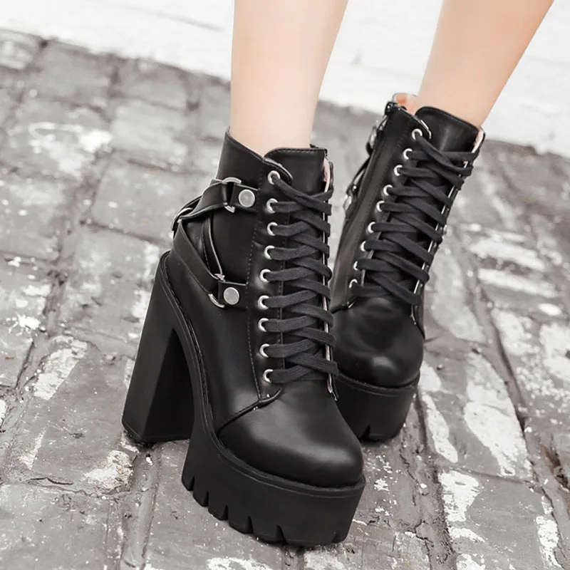 Thick Heel Nightclub Stage DJ Boots