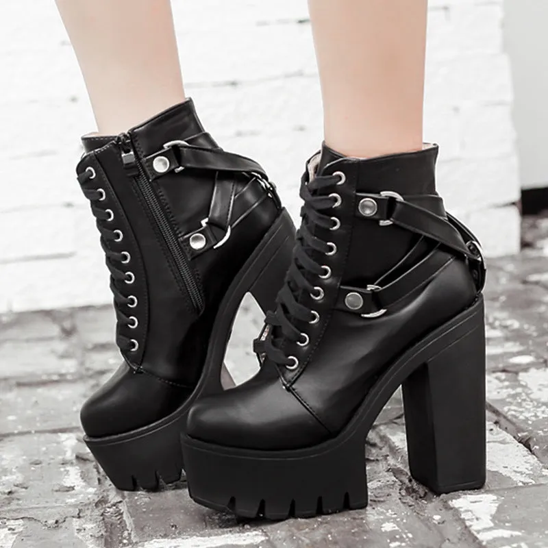 Thick Heel Nightclub Stage DJ Boots