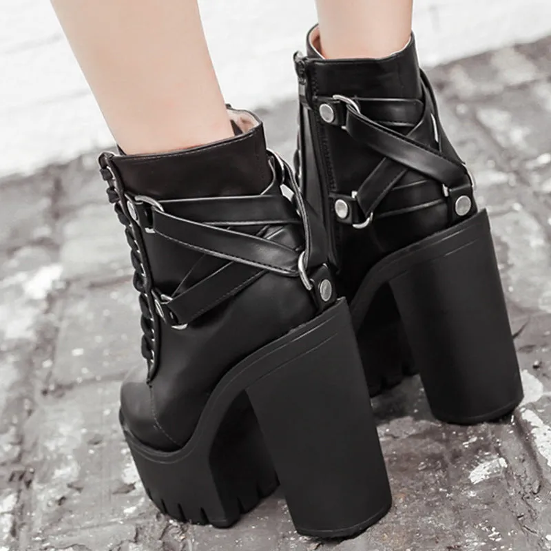 Thick Heel Nightclub Stage DJ Boots