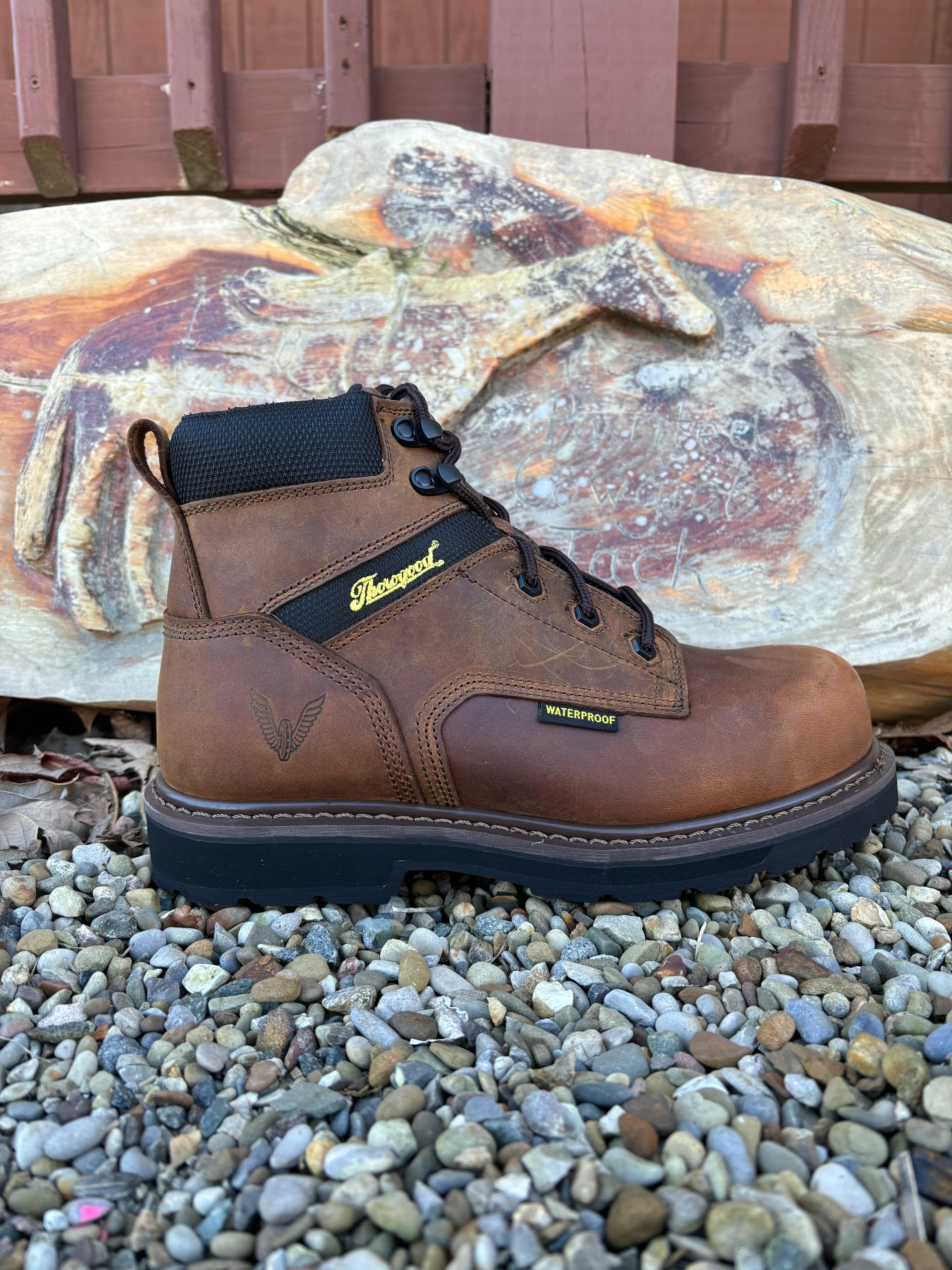 Thorogood Men's Job-Site Series 6” Crazyhorse Waterproof Safety Toe Work Boots 804-4143