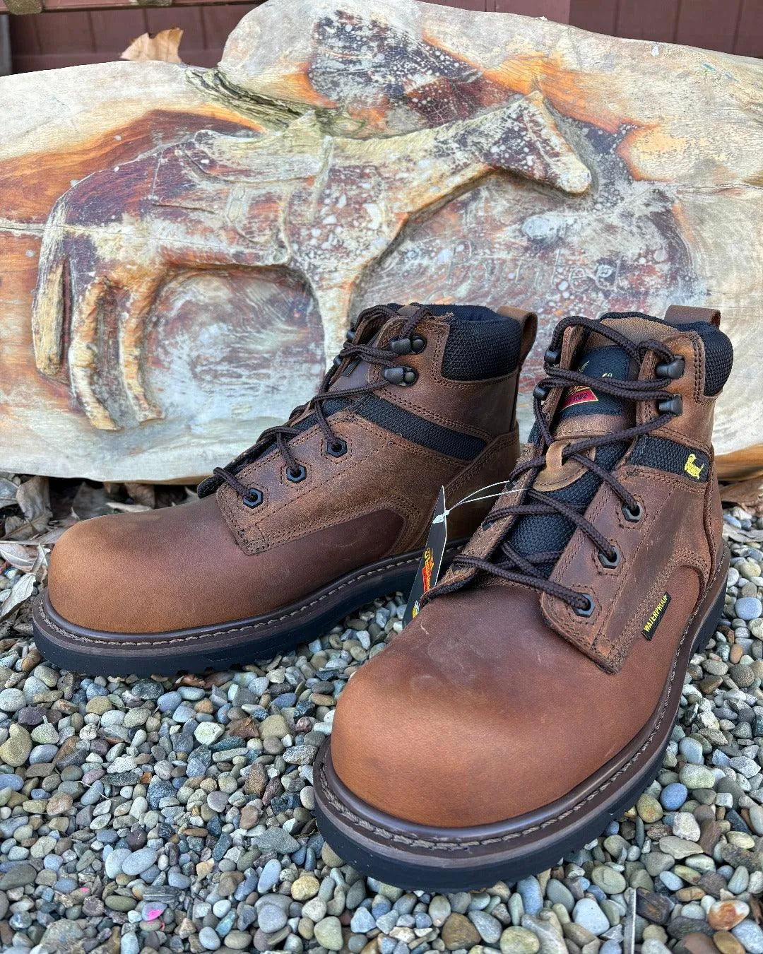Thorogood Men's Job-Site Series 6” Crazyhorse Waterproof Safety Toe Work Boots 804-4143