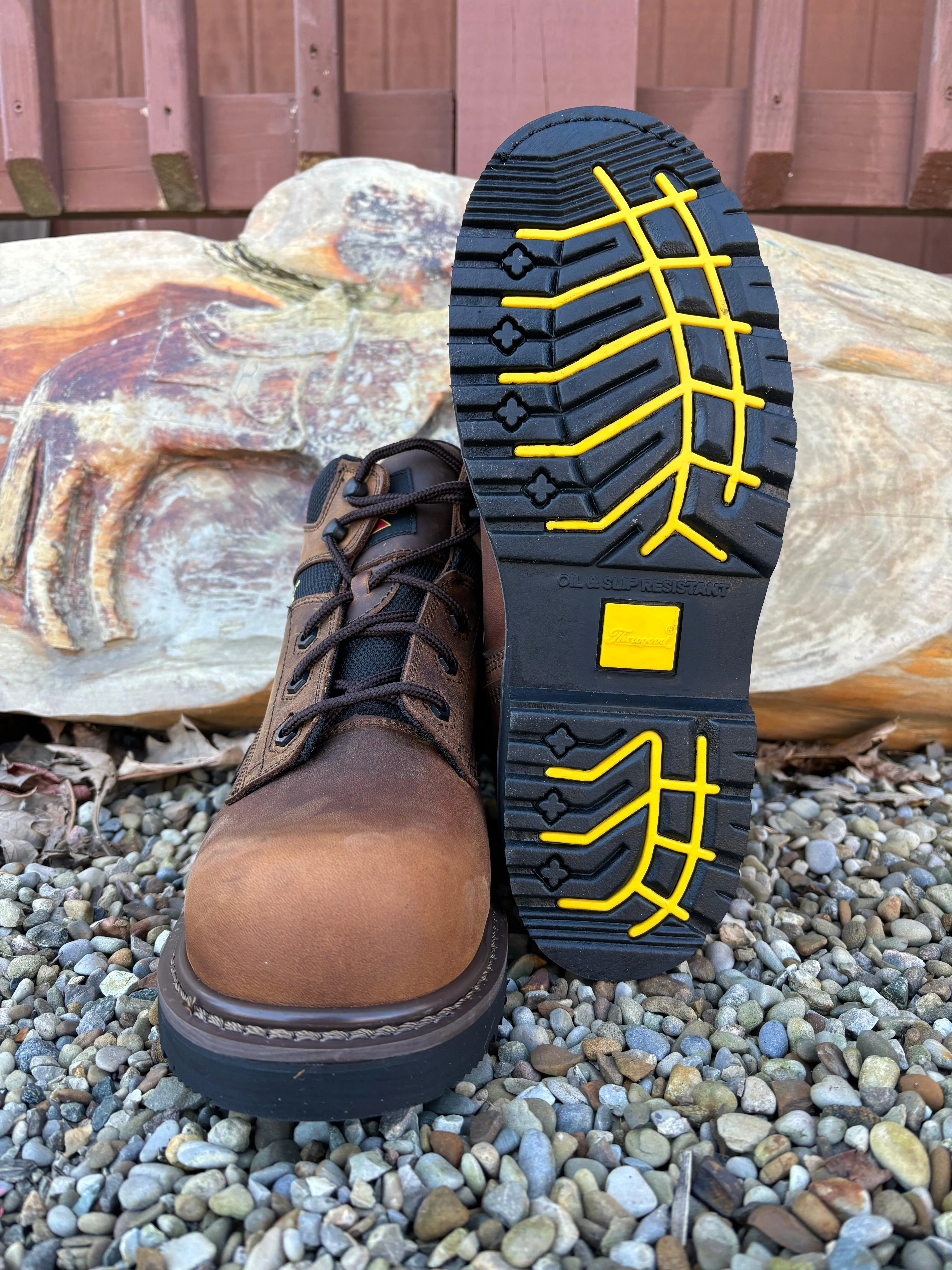 Thorogood Men's Job-Site Series 6” Crazyhorse Waterproof Safety Toe Work Boots 804-4143