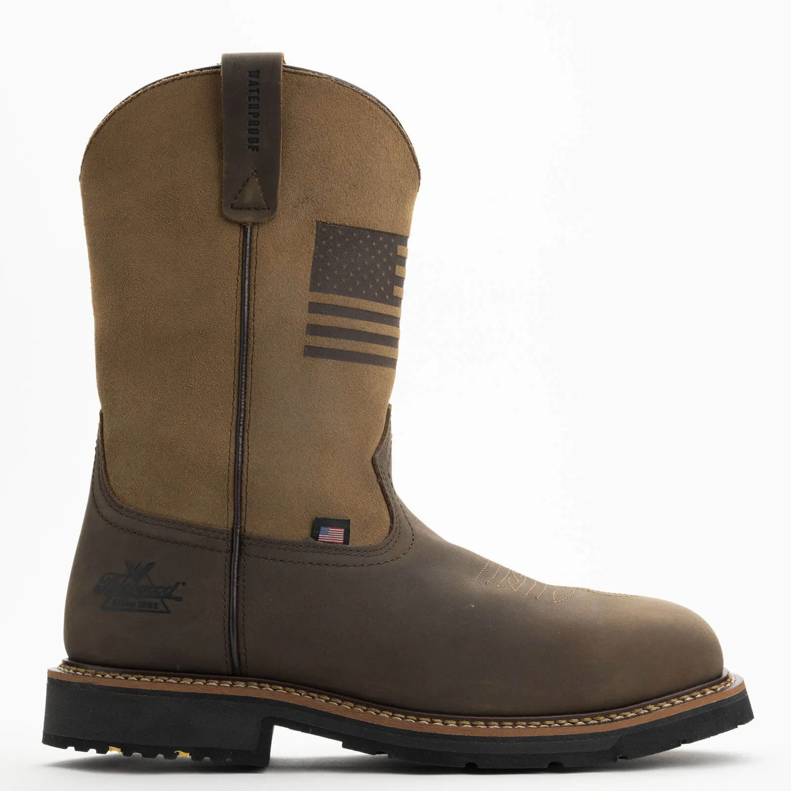 Thorogood Western Work – Waterproof Crazy Horse/Tan – 11″ Safety Toe #804-4338