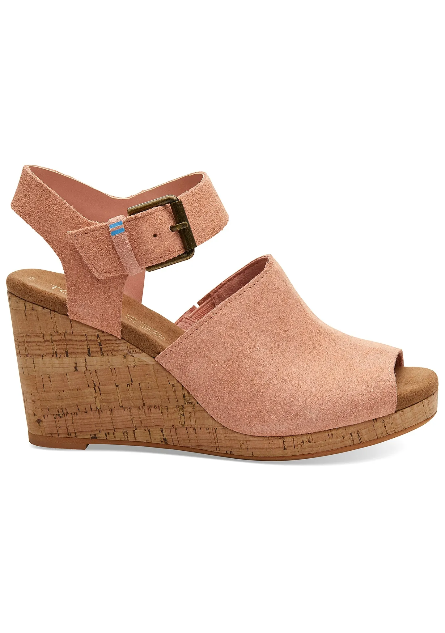 Tropez Wedge Sandals in Coral