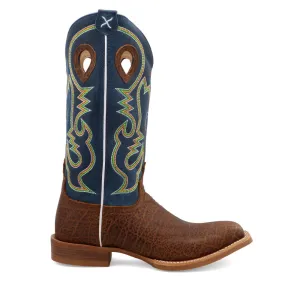 'Twisted X' Men's 14" Ruff Stock Western Square Toe - Elephant / Blue