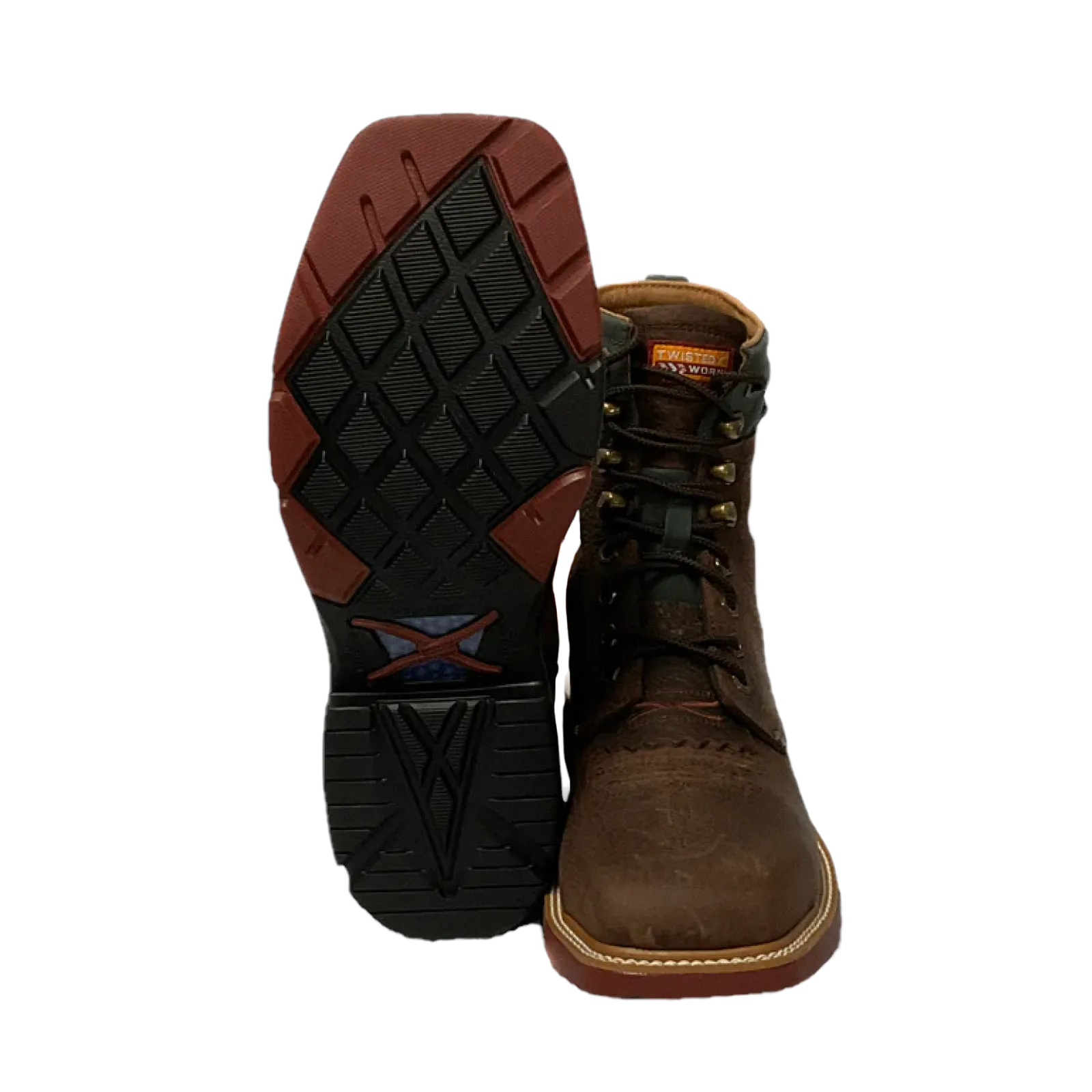 Twisted X® Men's 8" CellStretch® Lacer Brown Distressed Work Boots MXALW02